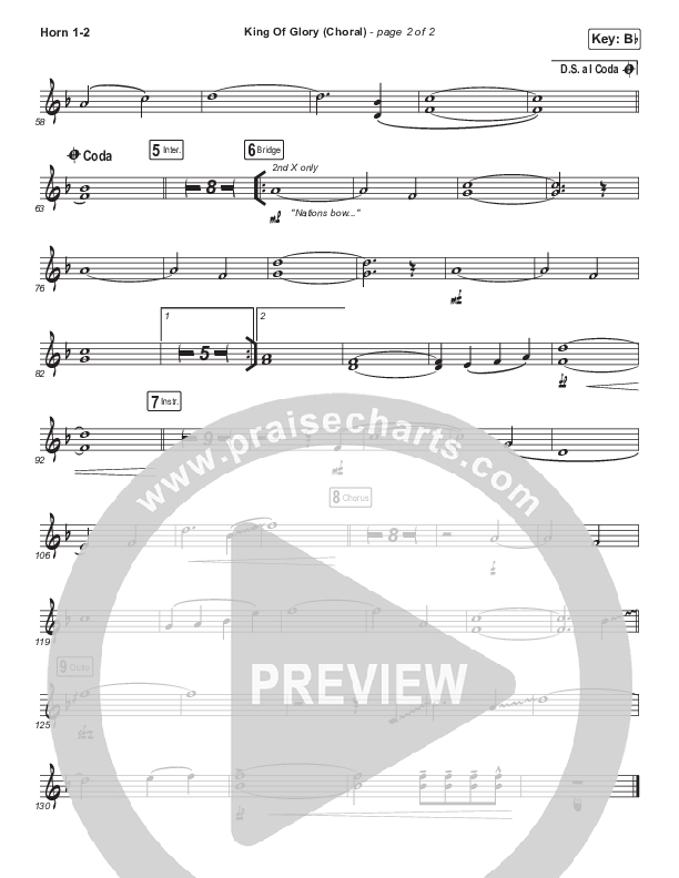 King Of Glory (Choral Anthem SATB) Brass Pack (Passion / Arr. Luke Gambill)