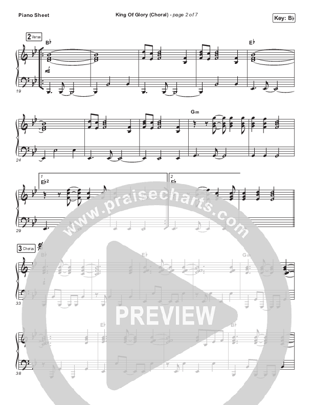 King Of Glory (Choral Anthem SATB) Piano Sheet (Passion / Arr. Luke Gambill)