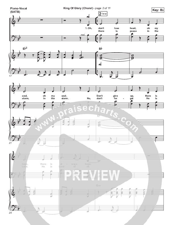 King Of Glory (Choral Anthem SATB) Piano/Vocal Pack (Passion / Arr. Luke Gambill)