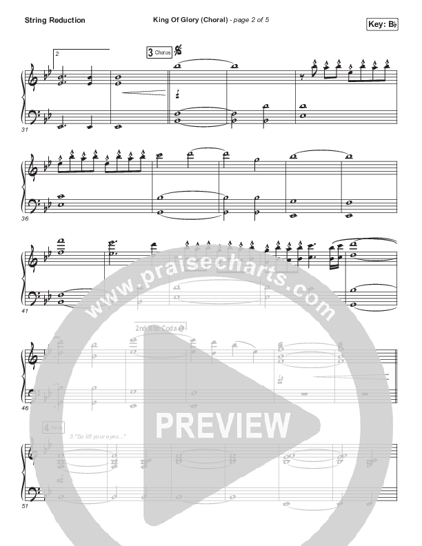 King Of Glory (Choral Anthem SATB) String Pack (Passion / Arr. Luke Gambill)