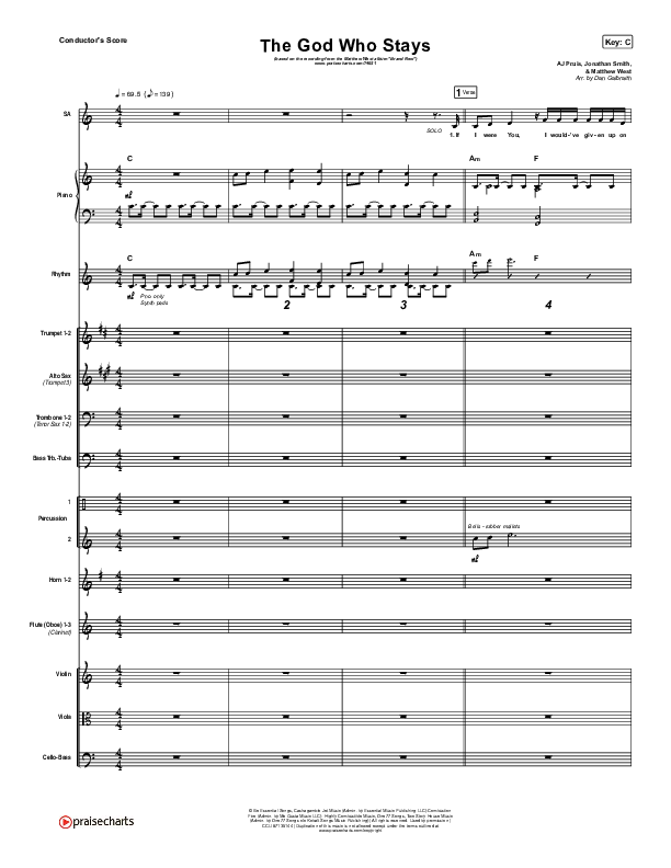 The God Who Stays Conductor's Score (Matthew West)