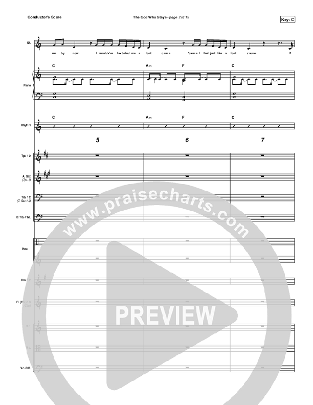 The God Who Stays Conductor's Score (Matthew West)