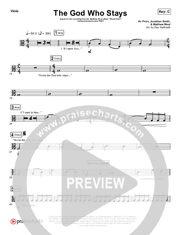 The God Who Stays Viola (Matthew West)