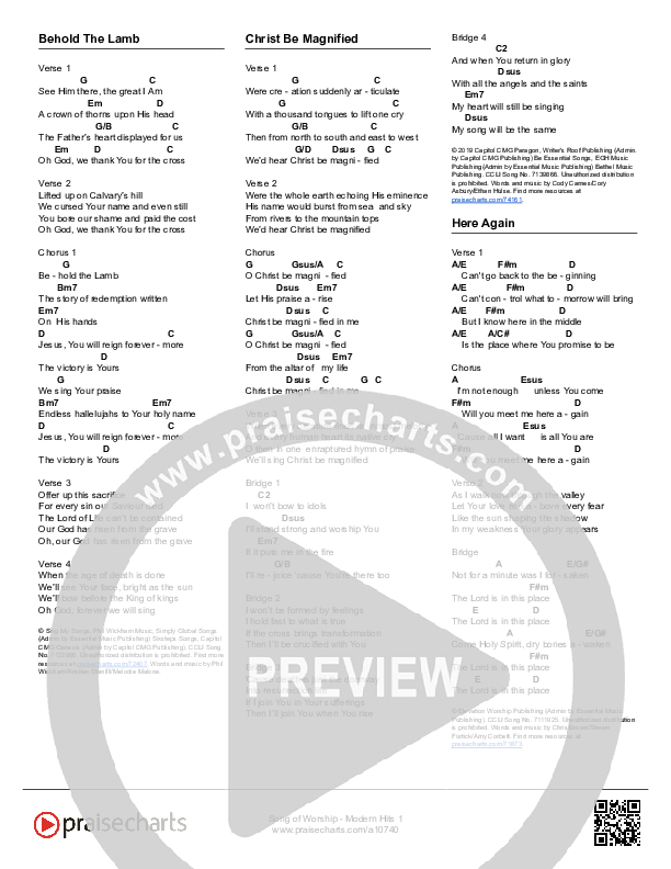 Modern Hits 1 (24 Songs) Song Sheet (Song Sheets)