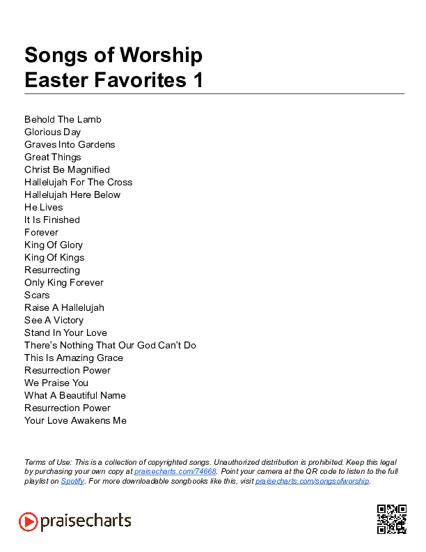 Easter Favorites 1 (24 Songs) Song Sheet (Song Sheets)