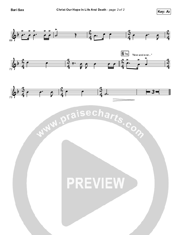 Christ Our Hope In Life And Death Bari Sax (Shane & Shane/The Worship Initiative)