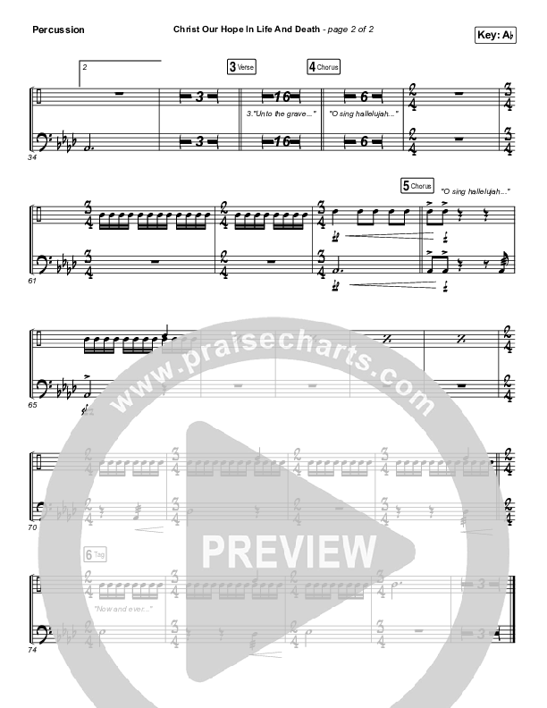 Christ Our Hope In Life And Death Percussion (Shane & Shane/The Worship Initiative)