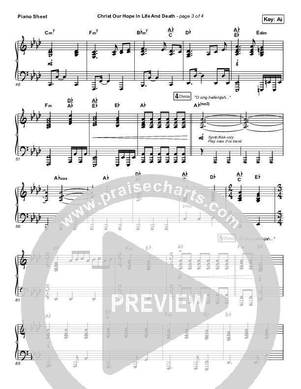 Christ Our Hope In Life And Death Piano Sheet (Shane & Shane/The Worship Initiative)