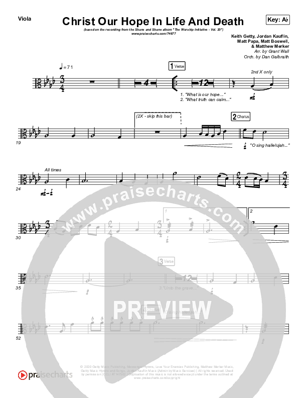 Christ Our Hope In Life And Death Viola (Shane & Shane/The Worship Initiative)