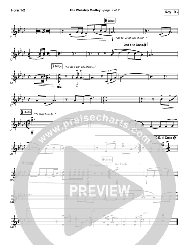 The Worship Medley (Reckless Love / O Come To The Altar / Great Are You Lord) Brass Pack (Tauren Wells)