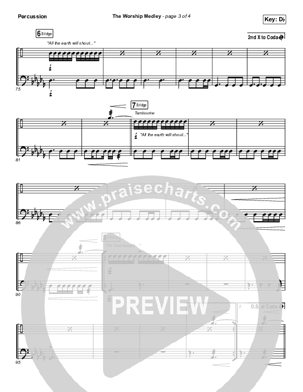 The Worship Medley (Reckless Love / O Come To The Altar / Great Are You Lord) Percussion (Tauren Wells)