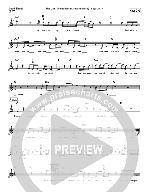 The Gift Lead Sheet (Compliments of Gus)