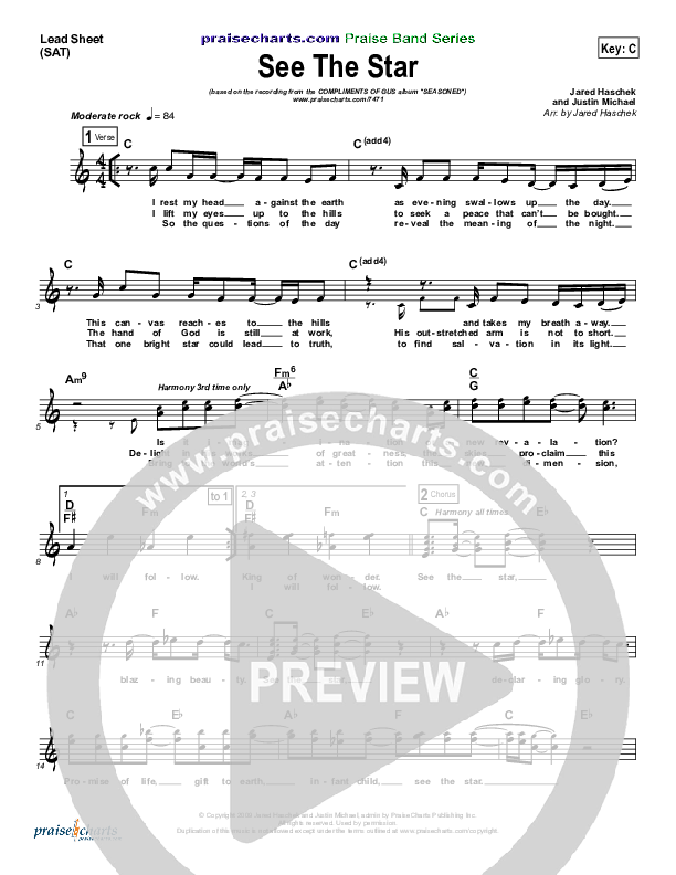 See The Star Lead Sheet (Compliments of Gus)