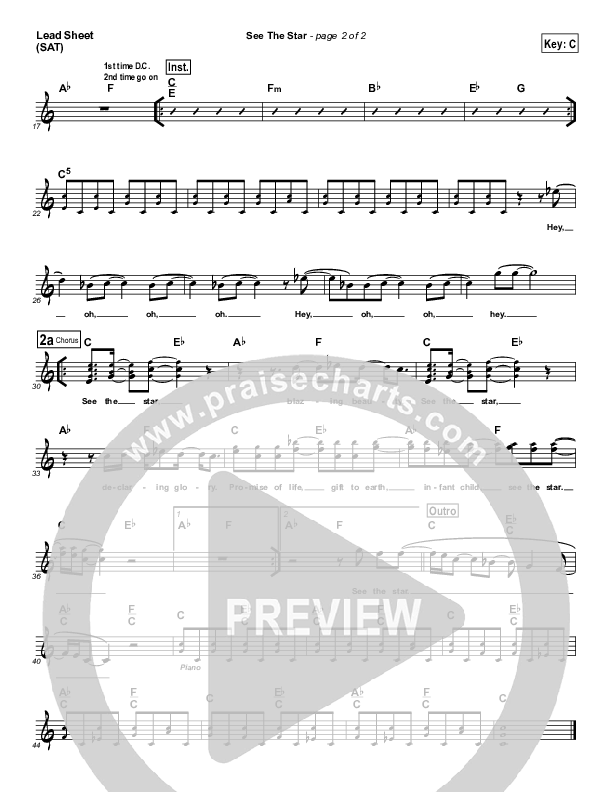 See The Star Lead Sheet (Compliments of Gus)