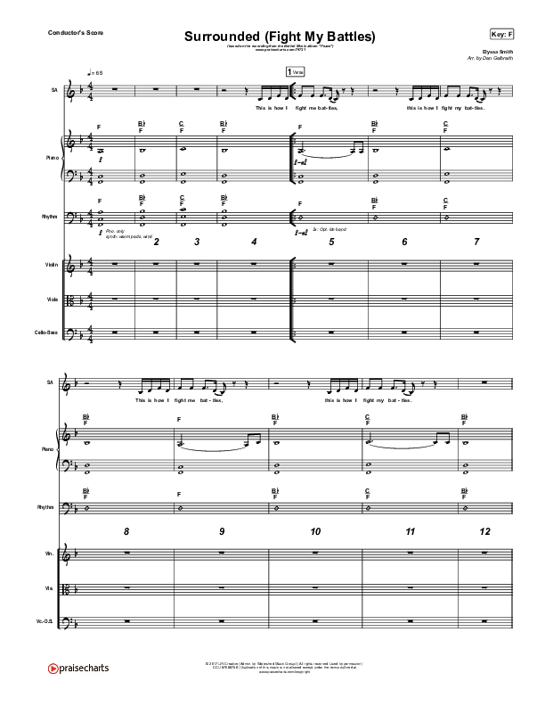 Surrounded (Fight My Battles) Conductor's Score (Bethel Music / Kari Jobe)