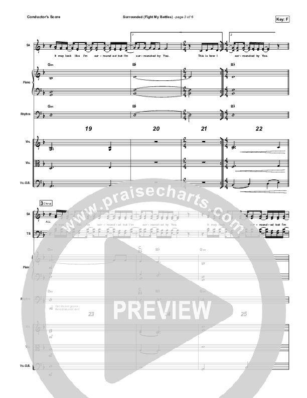 Surrounded (Fight My Battles) Conductor's Score (Bethel Music / Kari Jobe)
