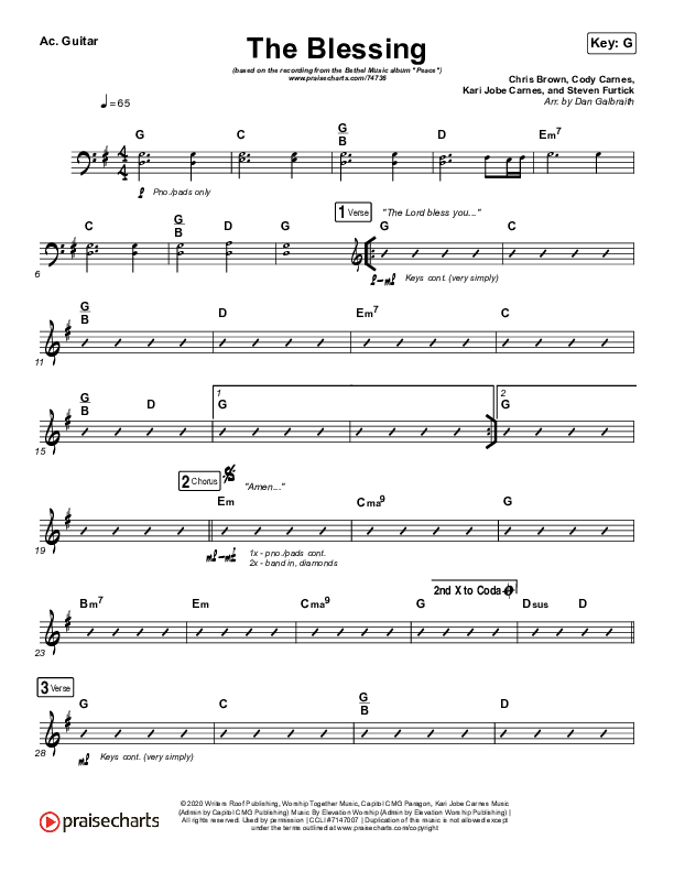 The Blessing Acoustic Guitar (Bethel Music / We The Kingdom)