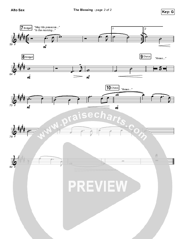 The Blessing Alto Sax (Bethel Music / We The Kingdom)