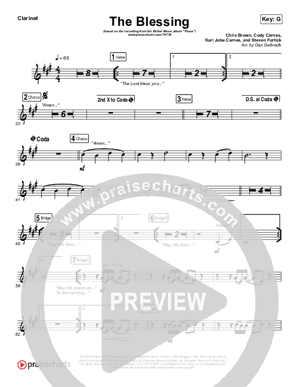 The Blessing Clarinet (Bethel Music / We The Kingdom)