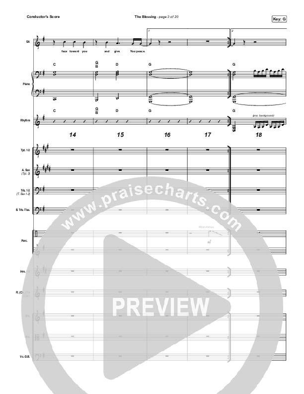 The Blessing Conductor's Score (Bethel Music / We The Kingdom)