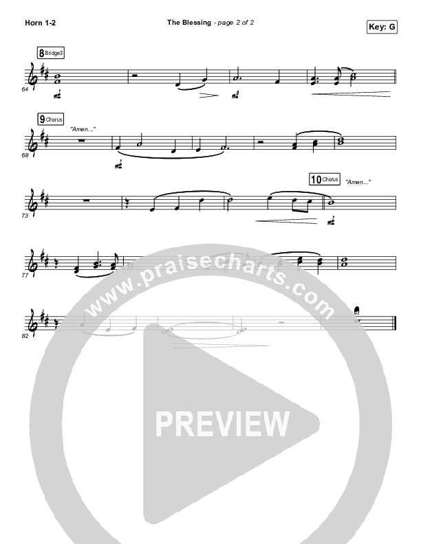 The Blessing French Horn 1/2 (Bethel Music / We The Kingdom)