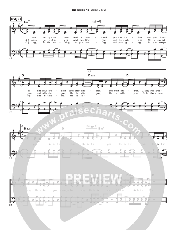 The Blessing Hymn Sheet (Bethel Music / We The Kingdom)