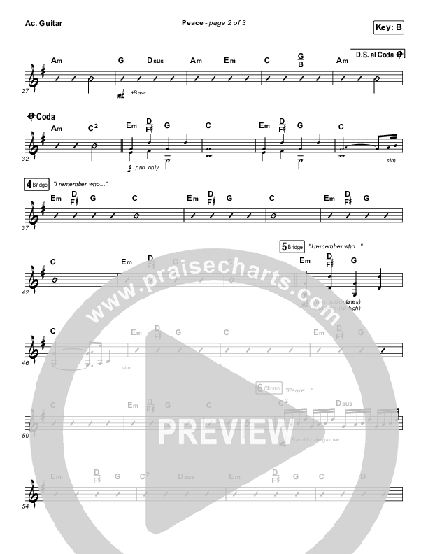 Peace Acoustic Guitar (Bethel Music / We The Kingdom)