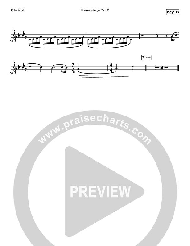 Peace Clarinet (Bethel Music / We The Kingdom)
