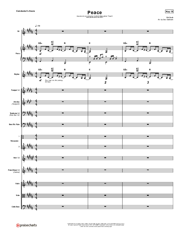 Peace Conductor's Score (Bethel Music / We The Kingdom)