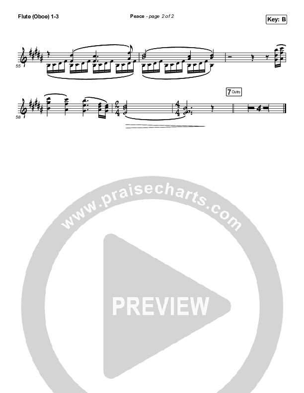 Peace Flute/Oboe 1/2/3 (Bethel Music / We The Kingdom)
