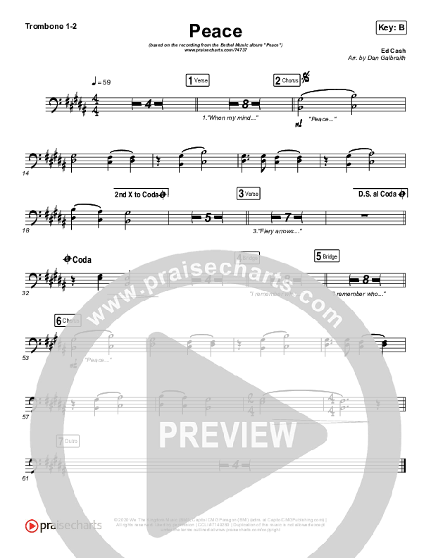 Peace Trombone 1/2 (Bethel Music / We The Kingdom)