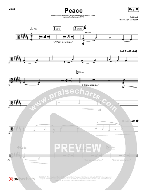 Peace Viola (Bethel Music / We The Kingdom)