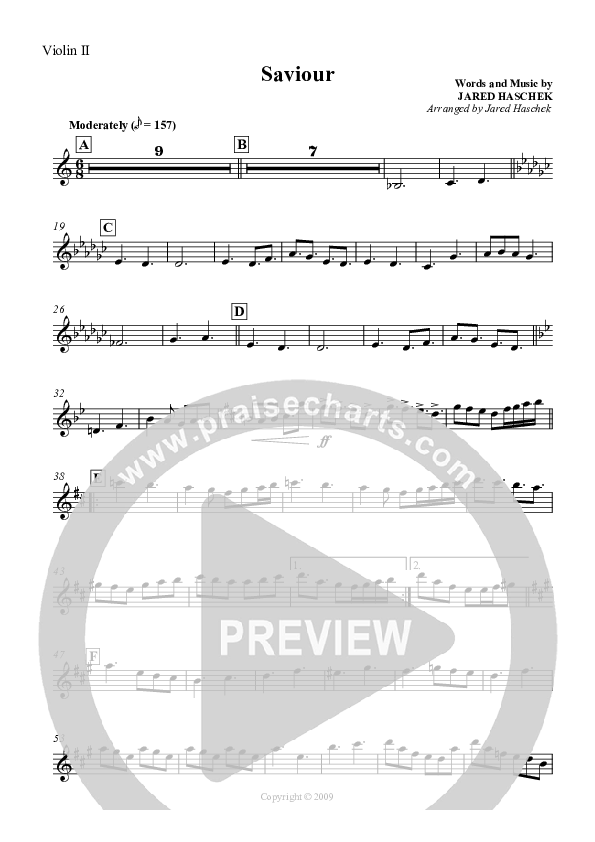 Saviour Violin 2 (Compliments of Gus)