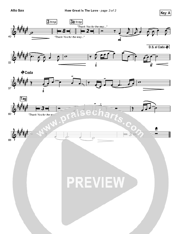 How Great Is The Love Alto Sax (Paul Baloche)