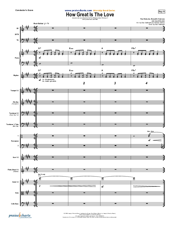 How Great Is The Love Conductor's Score (Paul Baloche)