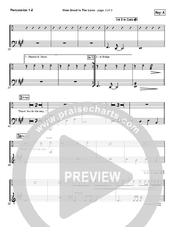 How Great Is The Love Percussion 1/2 (Paul Baloche)