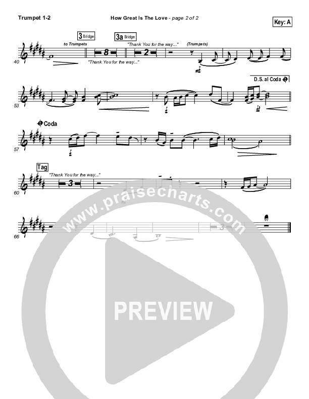 How Great Is The Love Trumpet 1,2 (Paul Baloche)