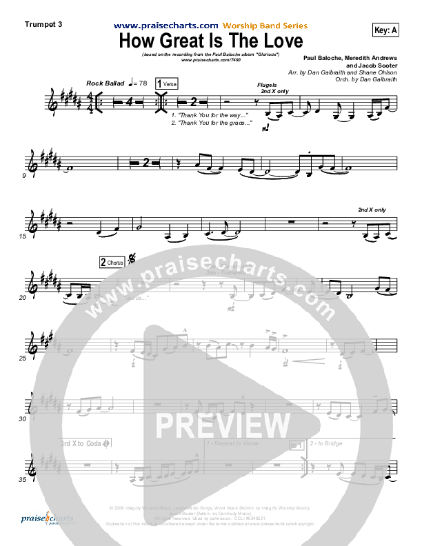 How Great Is The Love Trumpet 3 (Paul Baloche)