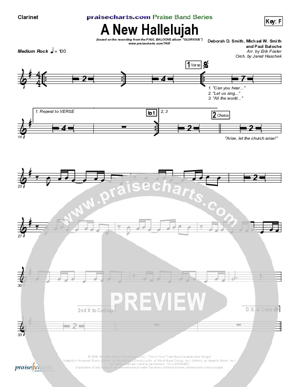 A New Hallelujah Clarinet (Paul Baloche)