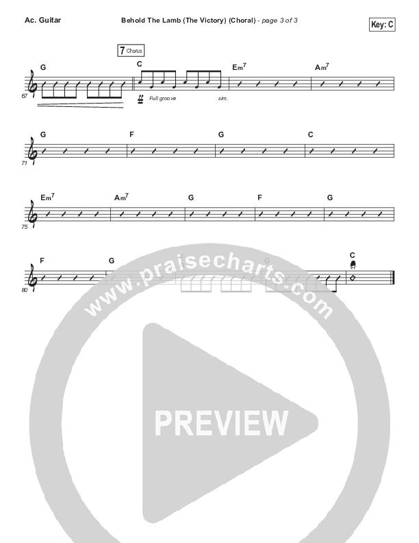 Behold The Lamb (Choral Anthem SATB) Acoustic Guitar (Passion / Kristian Stanfill / Arr. Luke Gambill)