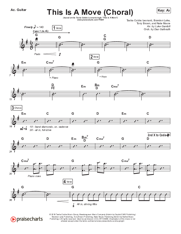 This Is A Move (Choral Anthem SATB) Acoustic Guitar (Tasha Cobbs Leonard / Arr. Luke Gambill)