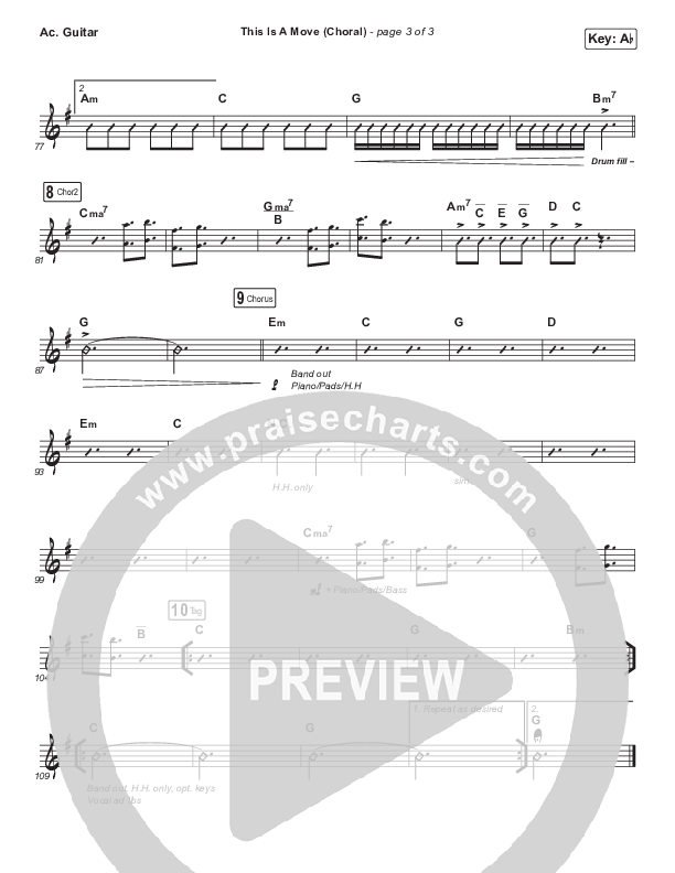 This Is A Move (Choral Anthem SATB) Acoustic Guitar (Tasha Cobbs Leonard / Arr. Luke Gambill)