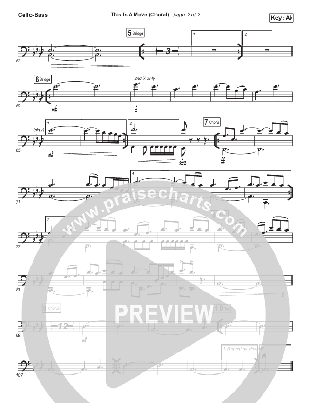 This Is A Move (Choral Anthem SATB) Cello/Bass (Tasha Cobbs Leonard / Arr. Luke Gambill)