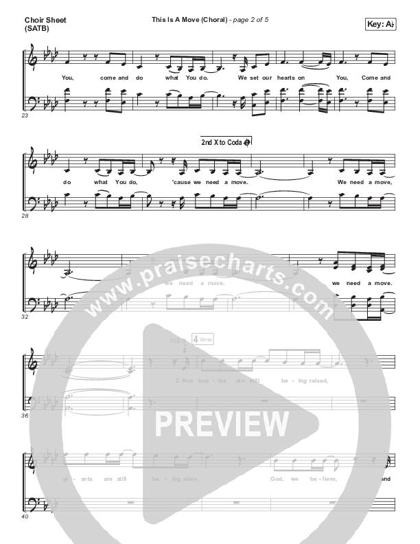 This Is A Move (Choral Anthem SATB) Choir Vocals (SATB) (Tasha Cobbs Leonard / Arr. Luke Gambill)
