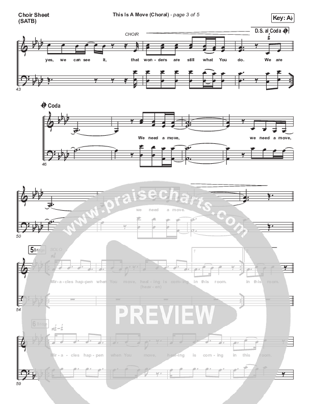 This Is A Move (Choral Anthem SATB) Choir Vocals (SATB) (Tasha Cobbs Leonard / Arr. Luke Gambill)