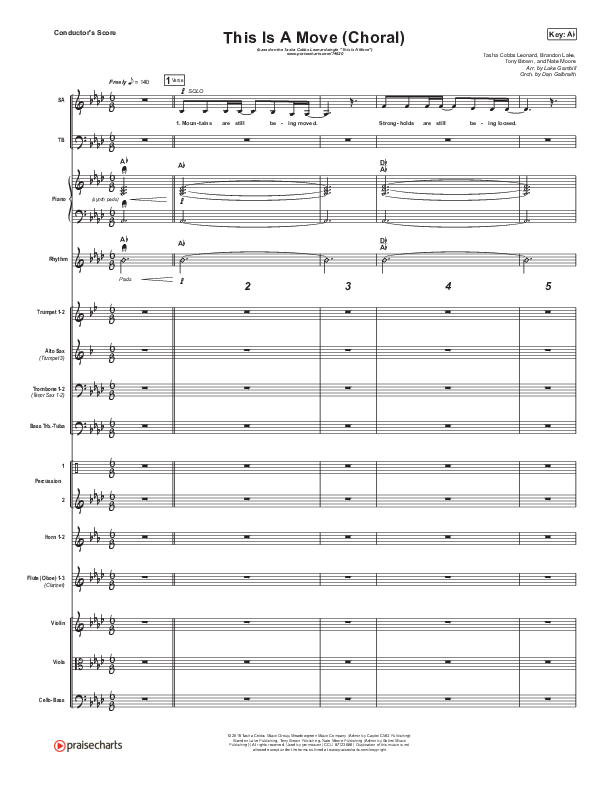This Is A Move (Choral Anthem SATB) Orchestration (Tasha Cobbs Leonard / Arr. Luke Gambill)