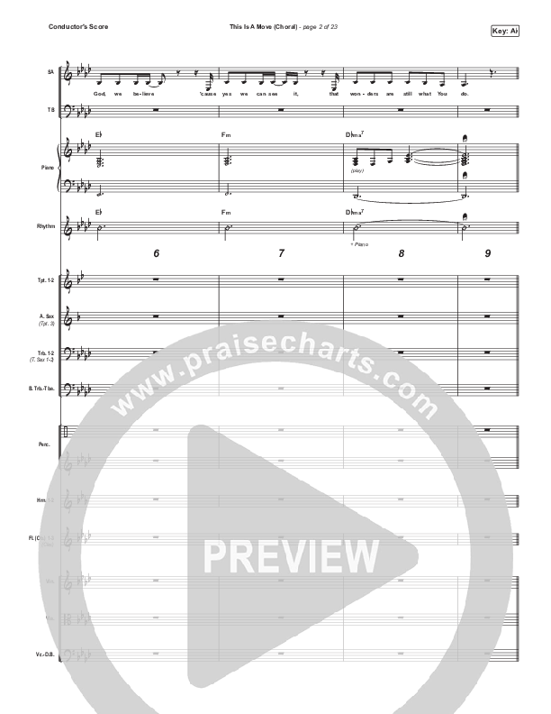 This Is A Move (Choral Anthem SATB) Orchestration (Tasha Cobbs Leonard / Arr. Luke Gambill)