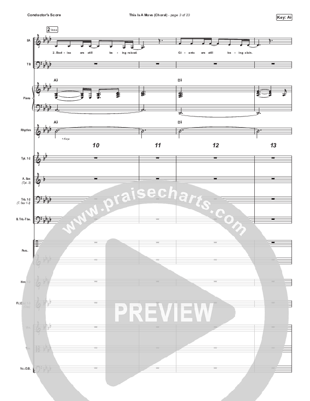 This Is A Move (Choral Anthem SATB) Conductor's Score (Tasha Cobbs Leonard / Arr. Luke Gambill)
