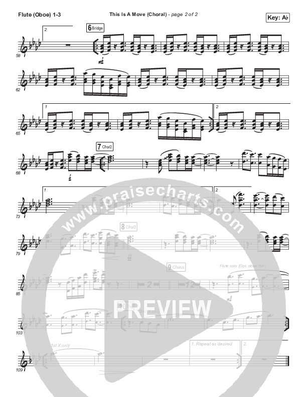 This Is A Move (Choral Anthem SATB) Flute/Oboe 1/2/3 (Tasha Cobbs Leonard / Arr. Luke Gambill)