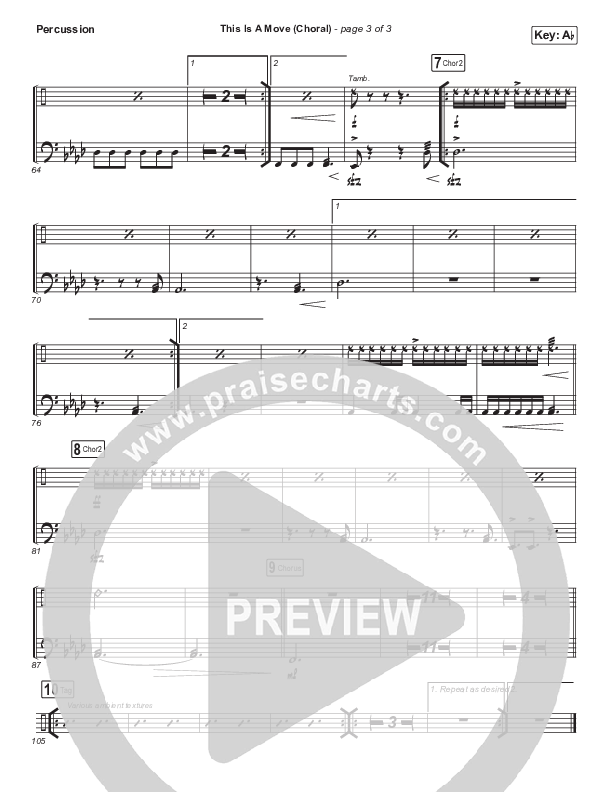 This Is A Move (Choral Anthem SATB) Percussion (Tasha Cobbs Leonard / Arr. Luke Gambill)